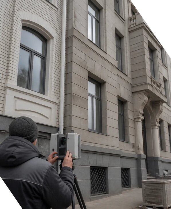 Лазерное сканирование фасадов зданий для обследования в Краснотурьинске
